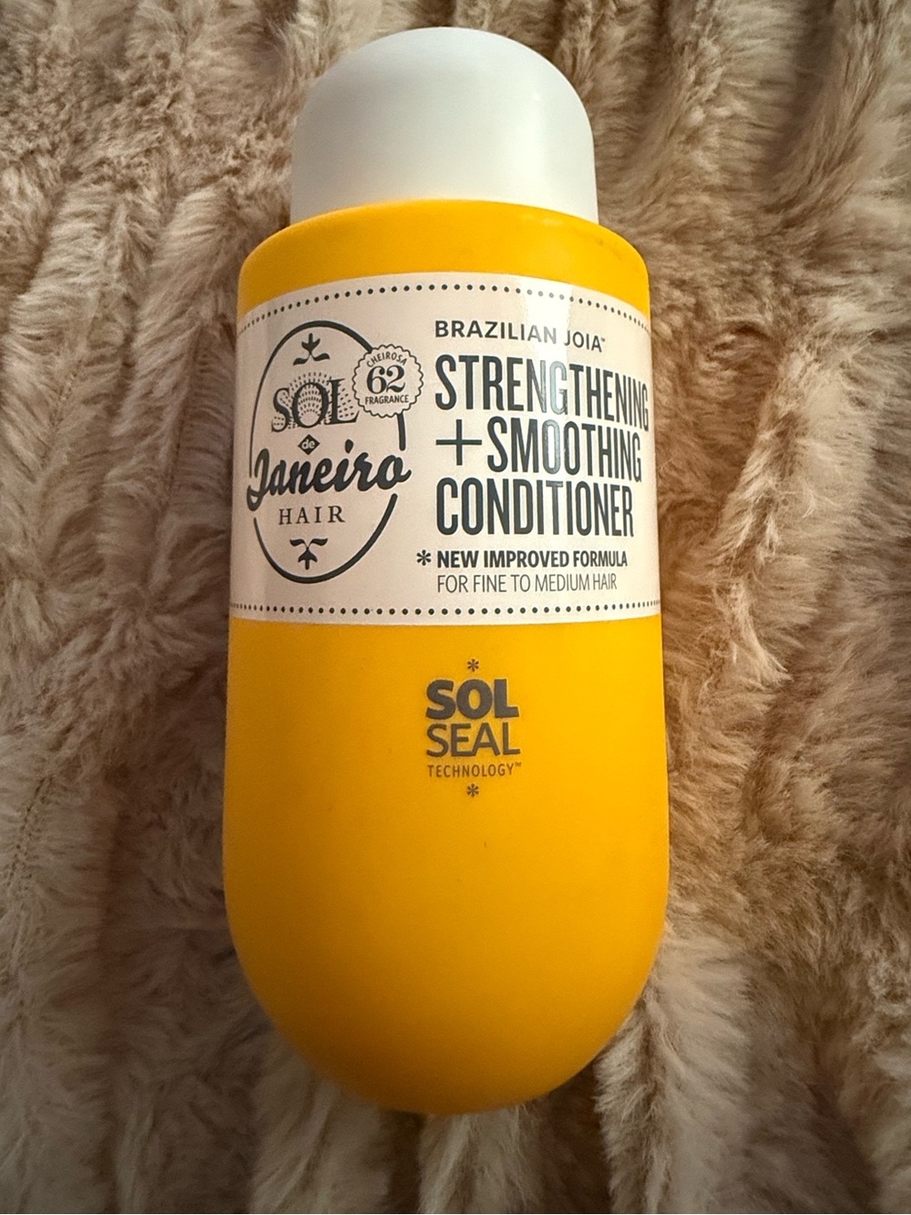 Sol de Janeiro Strengthening + Smoothing Conditioner — Bright Yellow Bottle